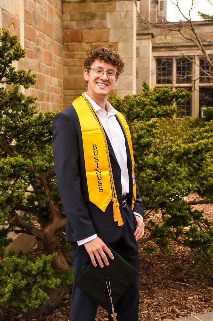 Cameron Allen in his cap and gown