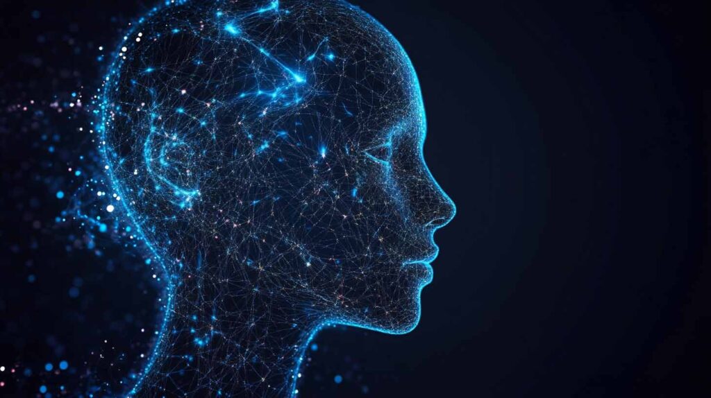 Concept illustration of AI emotion recognition. Image credit: Nicole Smith, made with Midjourney