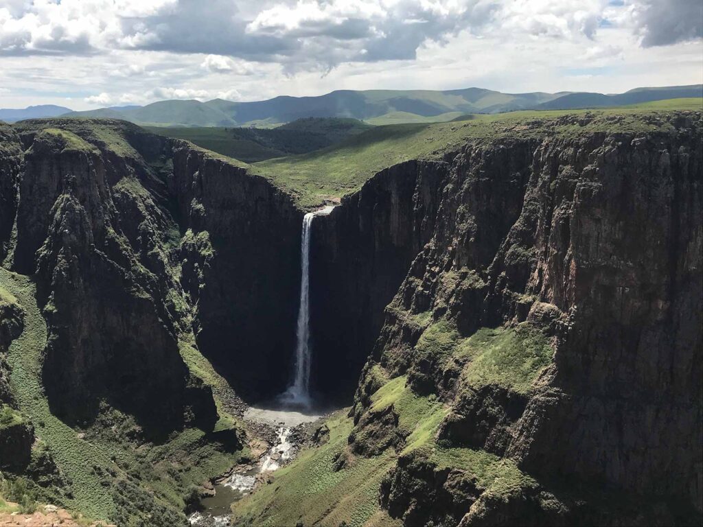 Maletsunyane Falls in the Lesotho Highlands. Lesotho’s freshwater resources are southern Africa’s most important.