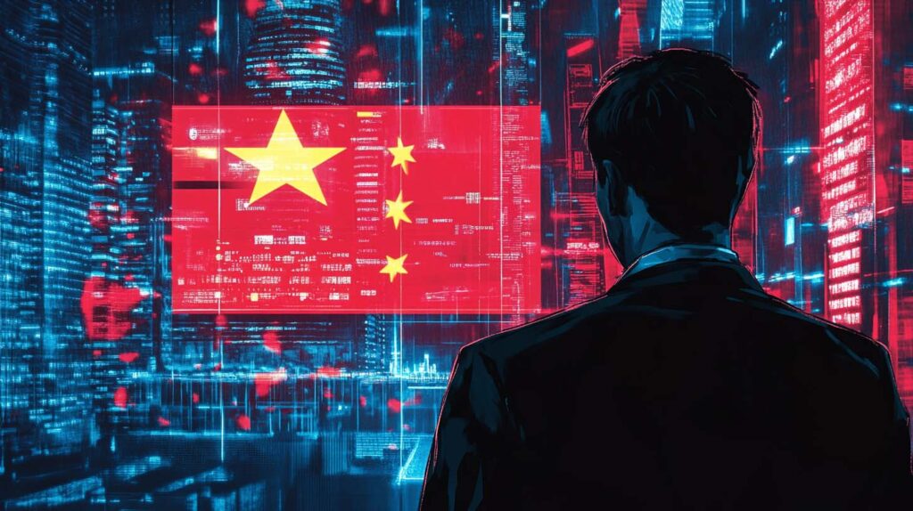 Concept illustration of Americans' perception of Chinese technology. Image credit: Nicole Smith, made with Midjourney