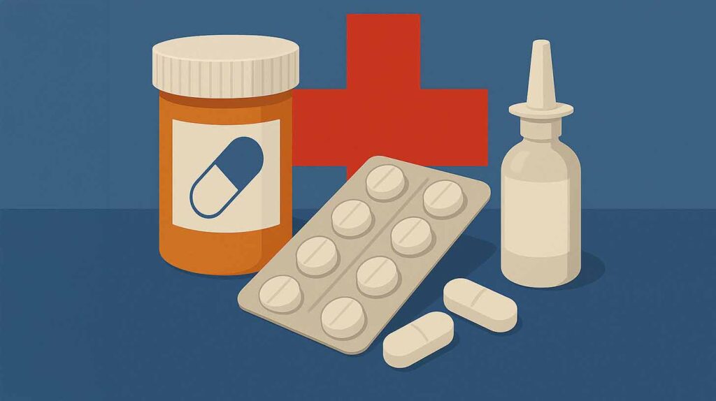 Concept icons of emergency medications. Image credit: Nicole Smith, made with ChatGPT