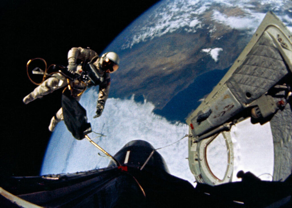 Astronaut Ed White in space on June 3, 1965