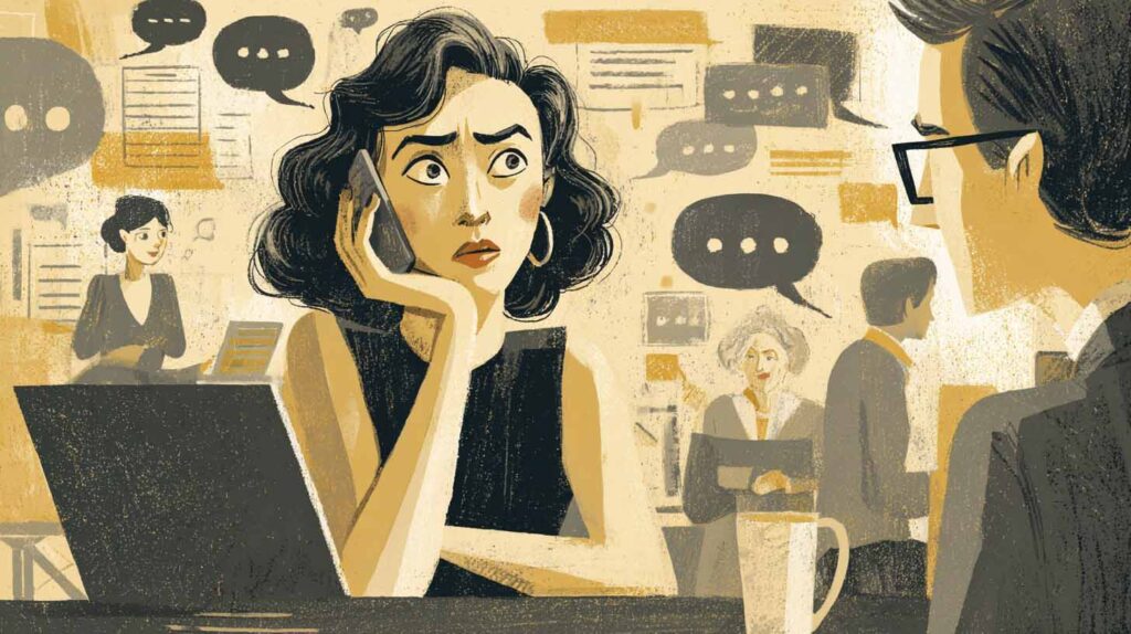 Concept illustration of self-disclosure in the workplace. Image credit: Nicole Smith, made Midjourney