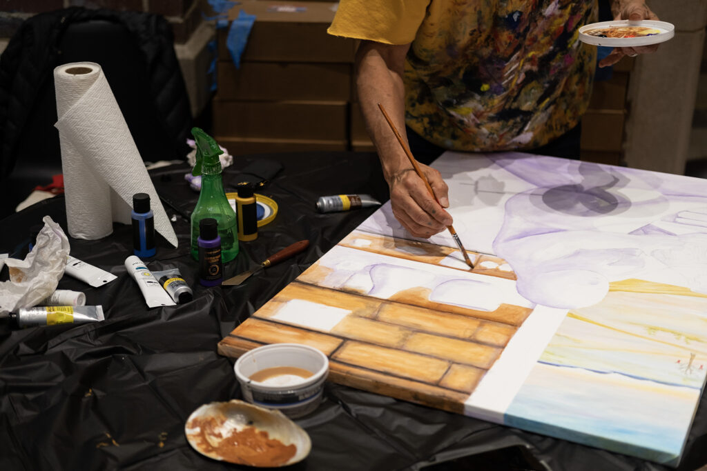 Artist Martin Vargas, at PCAP's 2022 Art Auction. Image credit: uptown24 studio, courtesy of Linkage Community