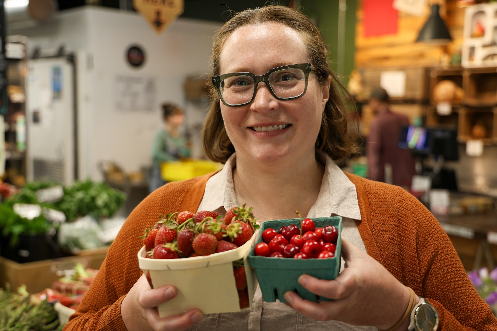 Casey Miller, external training manager for Argus Farm Stop. Image credit: Jeremy Marble, University of Michigan News