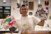 Artist Nick Orozco, at the Linkage Community's 2023 Annual Art Workshop. Image credit: U-M Office of University Development.