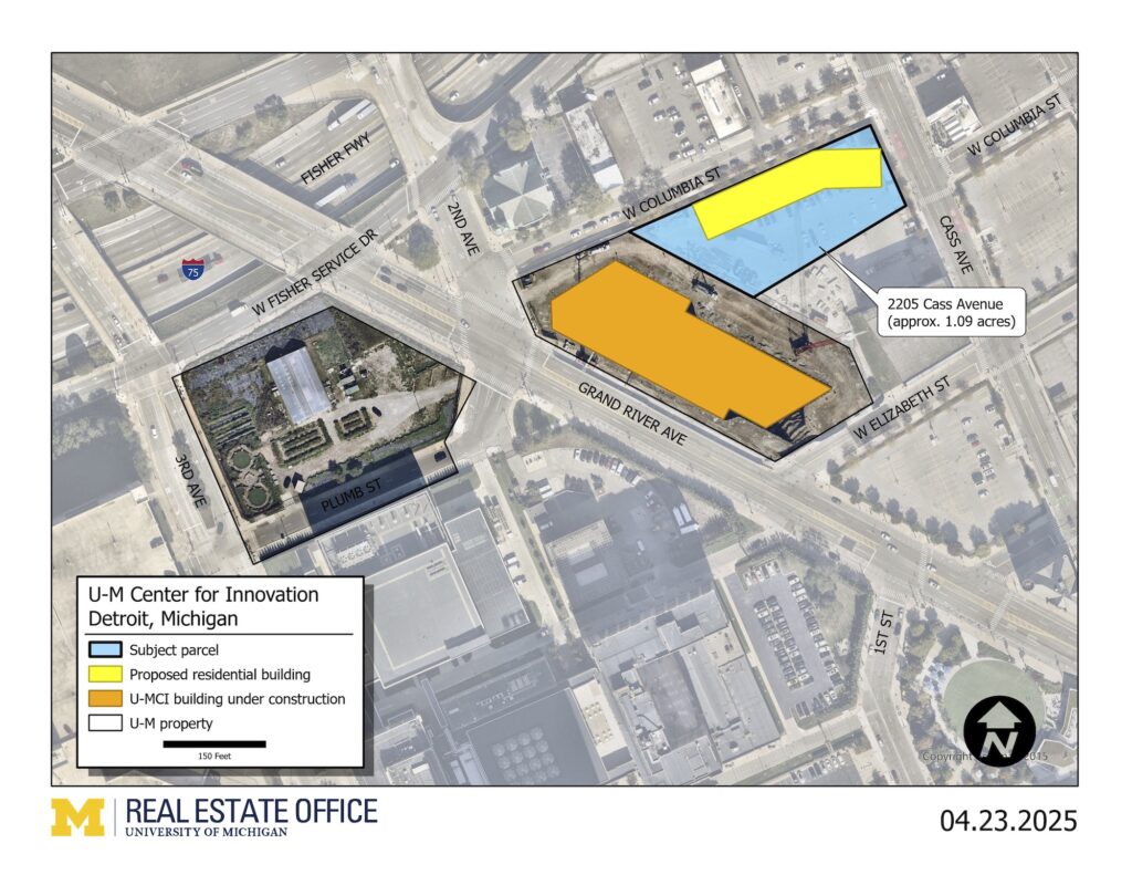 Schematic of the U-M Center for Innovation, Detroit, Michigan. Image courtesy: UMCI