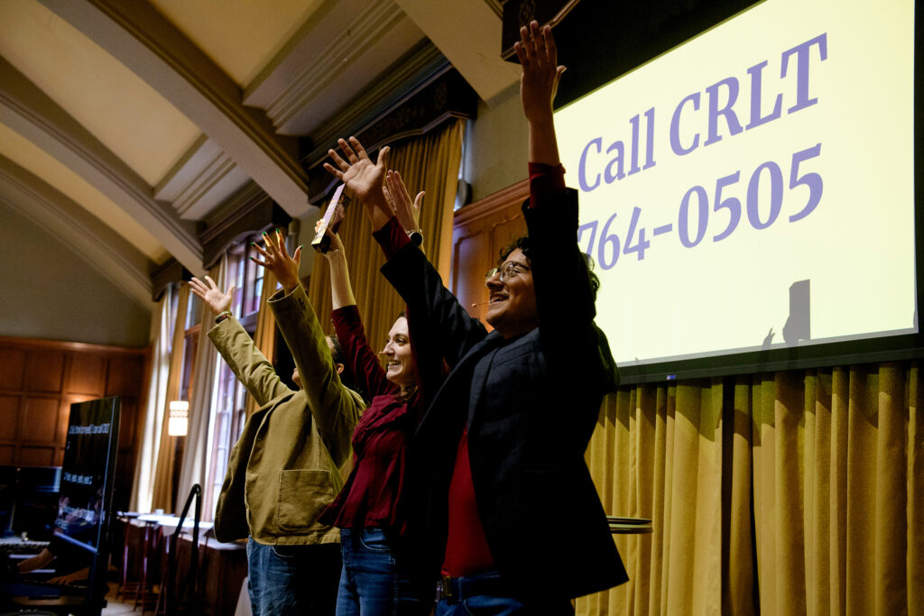 CRLT Players, an interactive theater troupe, performed skits that addressed equity in the classroom.