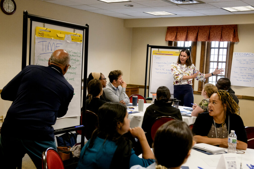 During concurrent breakout sessions, new faculty took a deeper dive into topics including research-based teaching practices, technology use, supporting student well-being, leveraging group work, and best practices for clinical teaching.