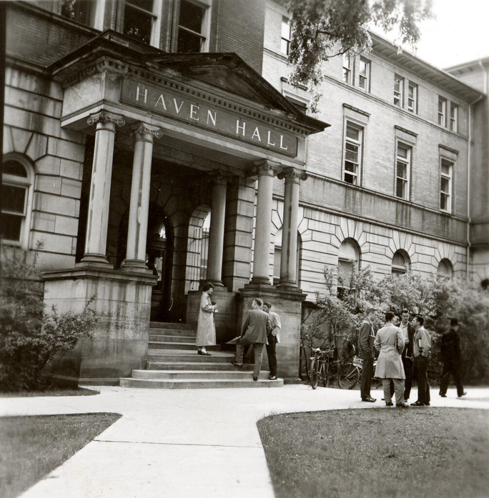 The original Haven Hall in 1950