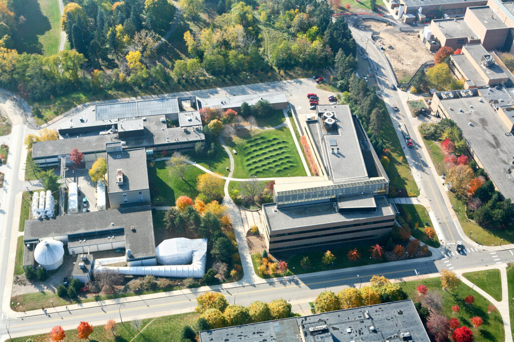 Aerial view of The Wave Field taken in 2005.