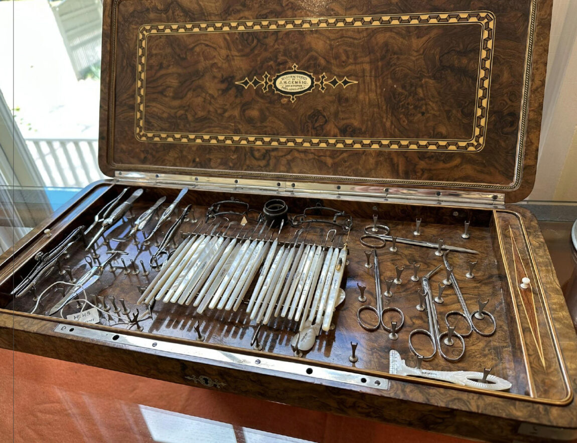 A late 19th century eye surgery kit