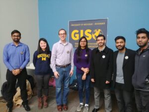 Scott Riggs with colleagues in Dearborn.