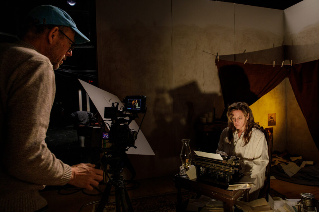 Kirshner directs actress Emily Sutton-Smith in Sex Radical. 
