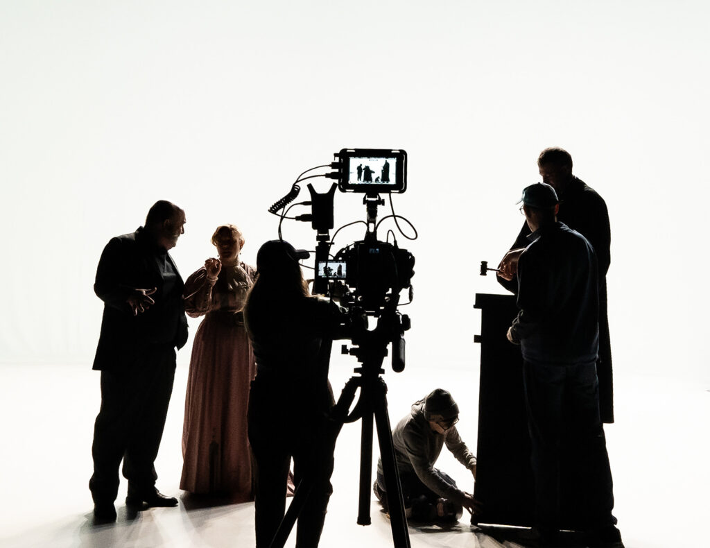 Kirschner and his team prep for a scene on the set of Sex Radical.