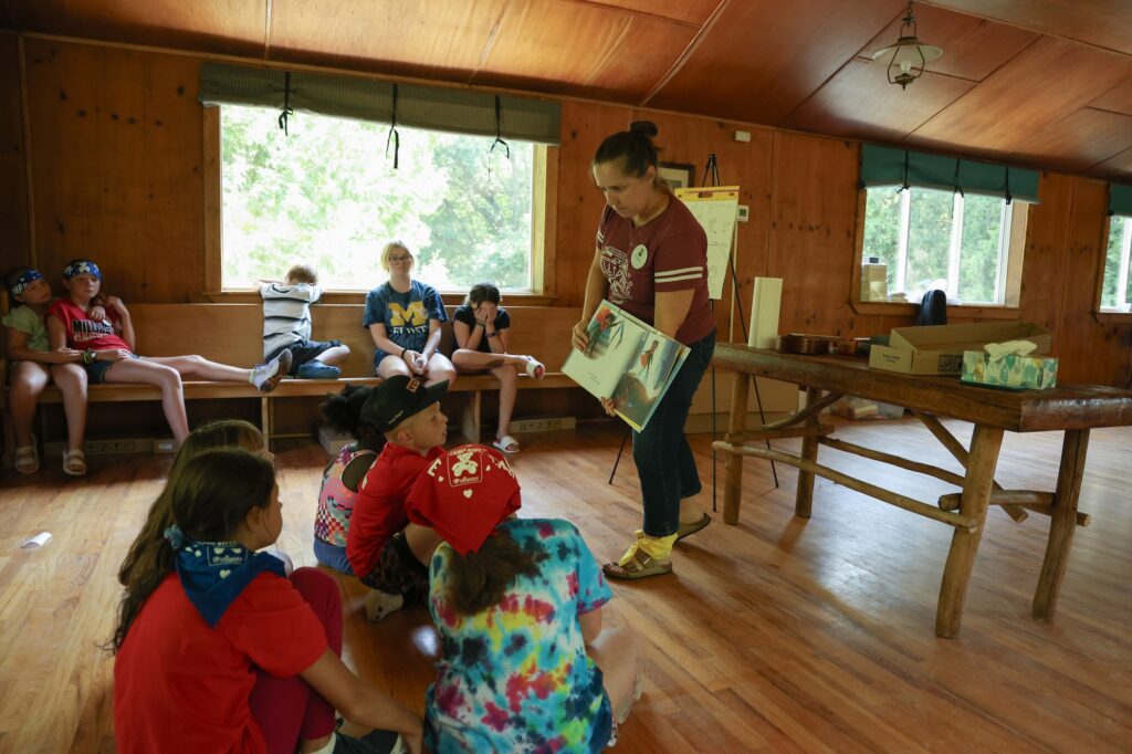 Children at story time for Camp Hope in Lapeer. Image credit: Jeremy Marble, University of Michigan News
