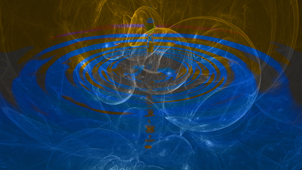 Composite image conceptually depicting quantum oscillations. Image credit: Qimono and TheDigitalArtist, Pixabay