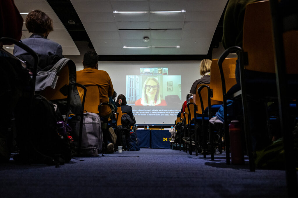 Ben-Ghiat shown giving her DMN address.
