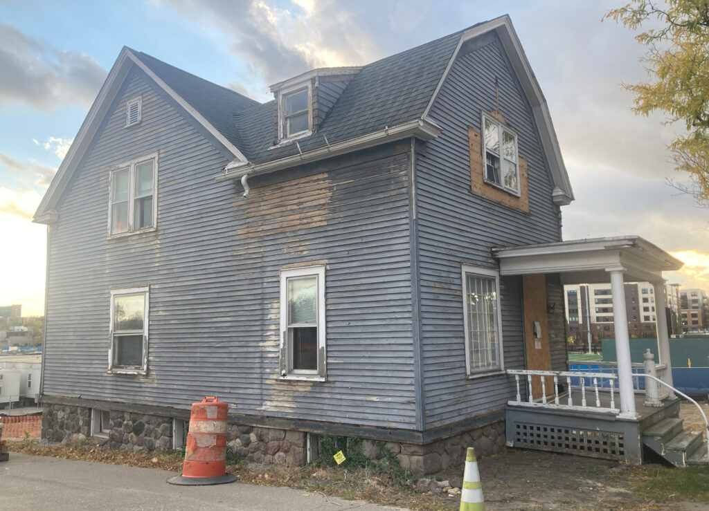 A photo of Wallenberg’s one-time home, a modest 19th-century house on East Madison Street, shown in October 2025.