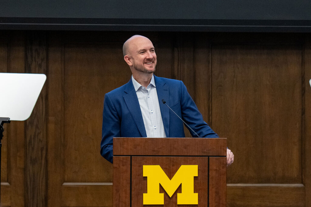 Man at podium