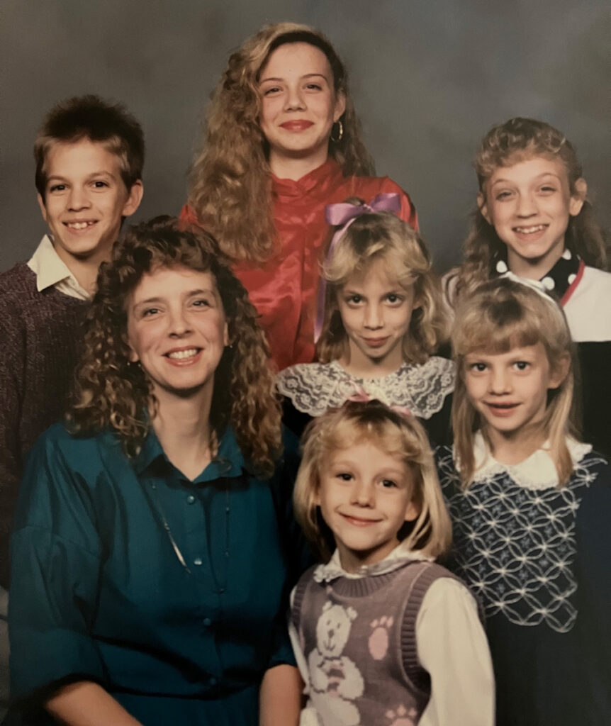 Sherry Boyd and her five children in a photo from the 1990s.