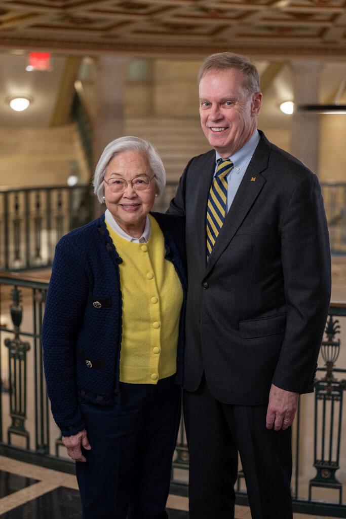 Kent Syverud, right, stands with his wife, Dr. Ruth Chen
